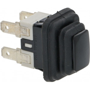 BIPOLAR PUSH-BUTTON BLACK 16A 250V