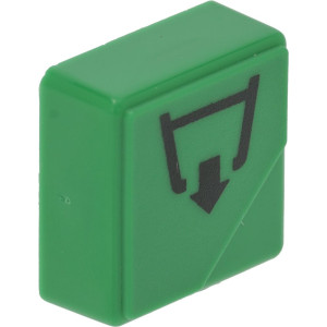 PUSH-BUTTON SQUARE GREEN 23x23 mm 