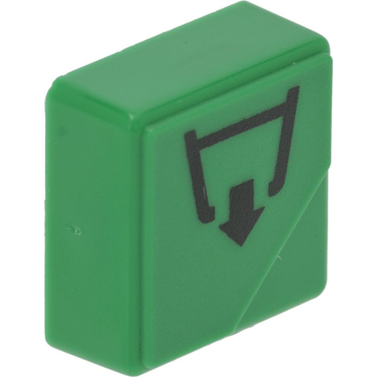 PUSH-BUTTON SQUARE GREEN 23x23 mm 