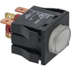 WHITE MONOPOLAR PUSH-BUTTON 16A 250V