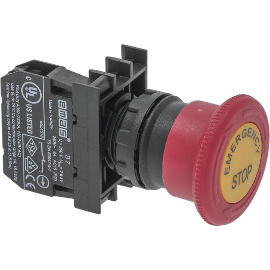 RED STOP PUSH-BUTTON W/BLOCK RED STOP PUSH-BUTTON W/BLOCK