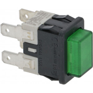 BIPOLAR SWITCH GREEN 16A 250V