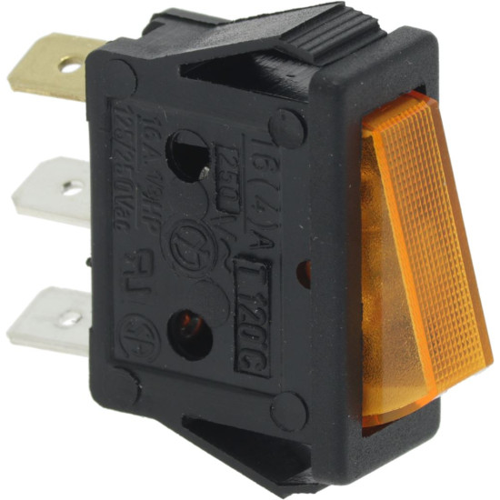 SWITCH 1-POLE ORANGE 16A 250V SWITCH 1-POLE ORANGE 16A 250V