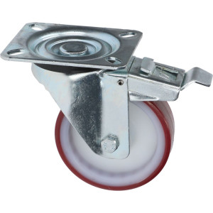 WHEEL SWIVEL PLATE WITH BRAKE