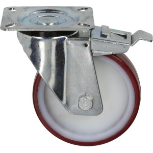 WHEEL SWIVEL PLATE WITH BRAKE