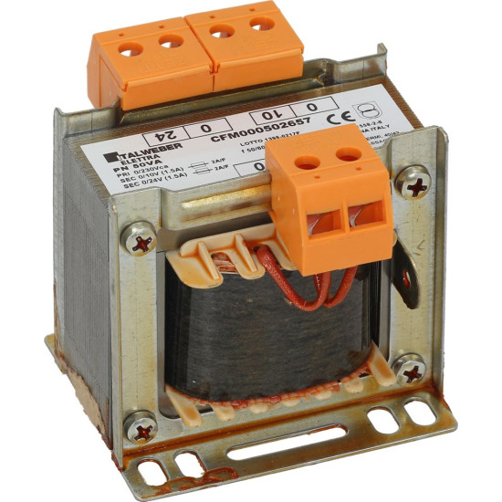 TRANSFORMER 0-230V/0-10-0-24V 50VA TRANSFORMER 0-230V/0-10-0-24V 50VA