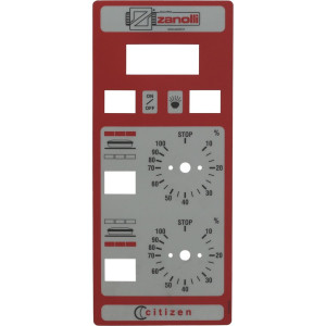 PLATE MECHANICAL GREY-RED 315x135 mm