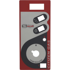 CONTROL PLATE GREY-RED 340x150 mm