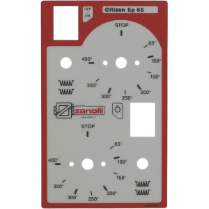 PLATE MECHANICAL GREY-RED 185x113 mm