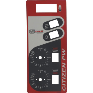 PLATE MECHANICAL GREY-RED 315x135 mm