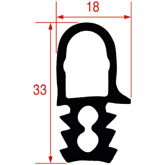 GASKET FOR OVEN DOOR 1495x520 mm GASKET FOR OVEN DOOR 1495x520 mm