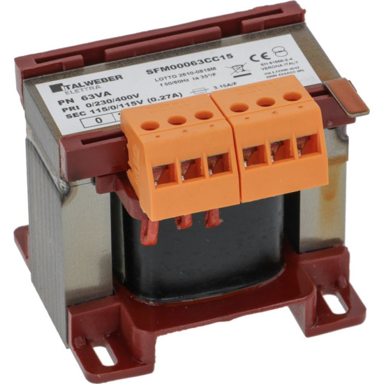TRANSFORMER 0-230-400V/115-0-115V 63VA TRANSFORMER 0-230-400V/115-0-115V 63VA