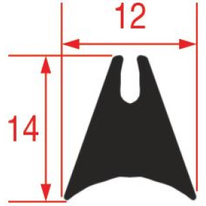 GASKET FOR OVEN GLASS 639x341 mm