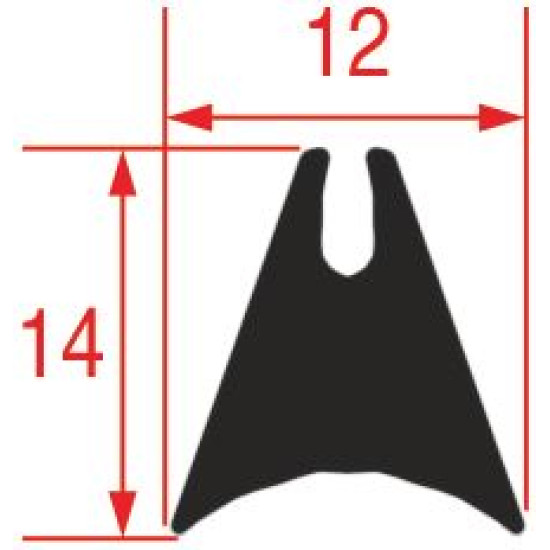 GASKET FOR OVEN GLASS 639x341 mm GASKET FOR OVEN GLASS 639x341 mm