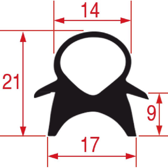 GASKET FOR OVEN DOOR 410x330 mm GASKET FOR OVEN DOOR 410x330 mm