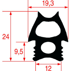 GASKET FOR OVEN DOOR 485x485 mm