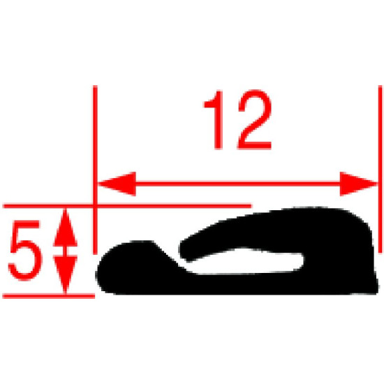 LATERAL GASKET FOR OVEN GLASS 1210 mm LATERAL GASKET FOR OVEN GLASS 1210 mm