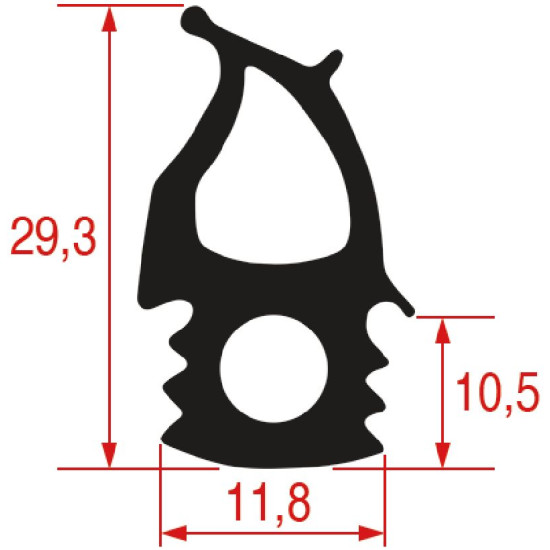 GASKET FOR OVEN DOOR 1475x660 mm GASKET FOR OVEN DOOR 1475x660 mm