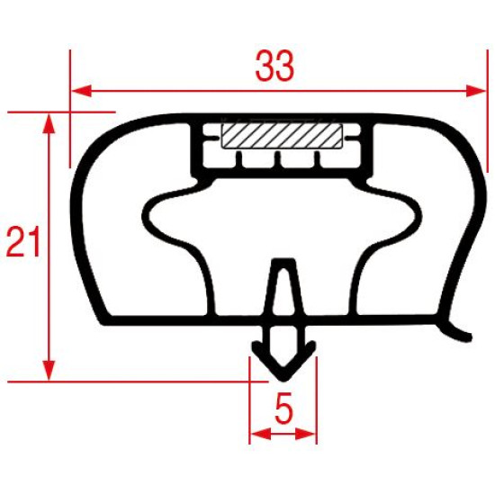 SNAP-IN GASKET 605x530 mm