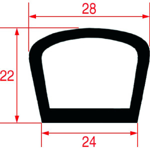 GASKET FOR OVEN DOOR 645x510 mm