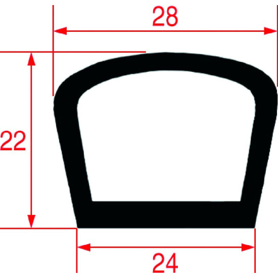 GASKET FOR OVEN DOOR 645x510 mm GASKET FOR OVEN DOOR 645x510 mm