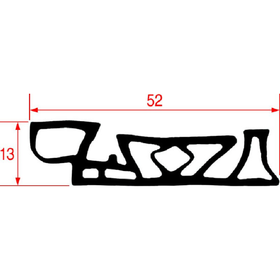 OVEN CARRIAGE GASKET 775 mm OVEN CARRIAGE GASKET 775 mm