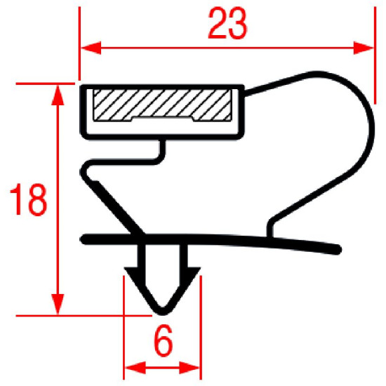 SNAP-IN GASKET 613x463 mm