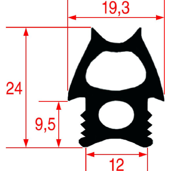 GASKET FOR OVEN DOOR 1365x485 mm GASKET FOR OVEN DOOR 1365x485 mm