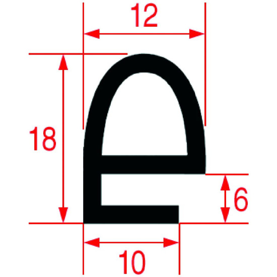 OVEN DOOR GASKET 2550 mm