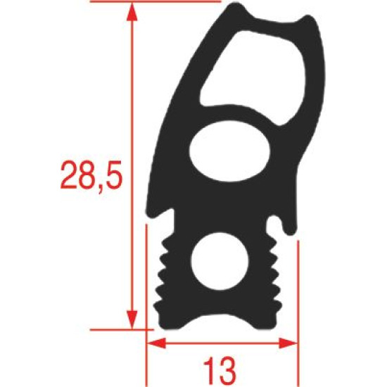 GASKET FOR OVEN DOOR 1490x627 mm GASKET FOR OVEN DOOR 1490x627 mm