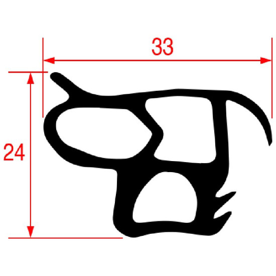 GASKET LOWER OVEN DOOR 660 mm GASKET LOWER OVEN DOOR 660 mm