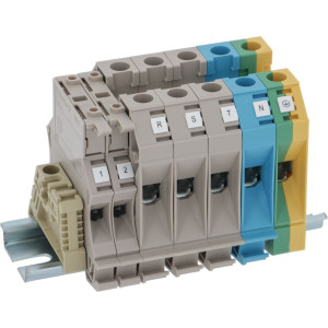 TERMINAL BLOCK 5 POLES DIN GUIDE 110 mm