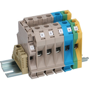 TERMINAL BLOCK 5-P. DIN SLIDEWAY 110mm