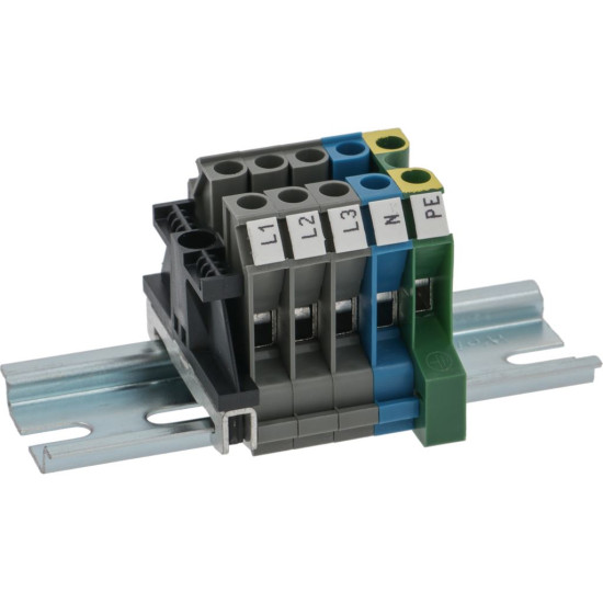 JUNCTION BOX 5-POLES ON DIN 110 mm GUIDE JUNCTION BOX 5-POLES ON DIN 110 mm GUIDE