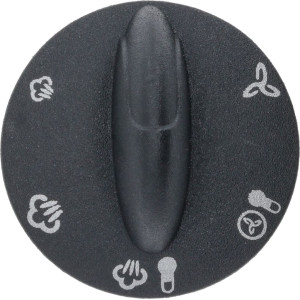 KNOB BLACK SILK SCREEN PRINTED ϕ 46 mm