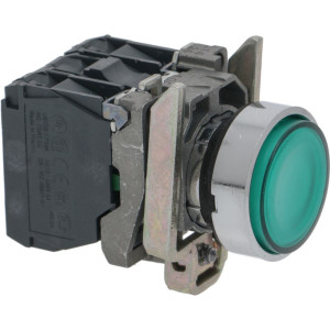 FLUSH PUSH-BUTTON GREEN COMPLETE 3A 240V