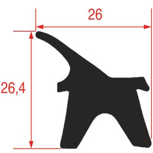 GASKET FOR OVEN DOOR 755x750 mm