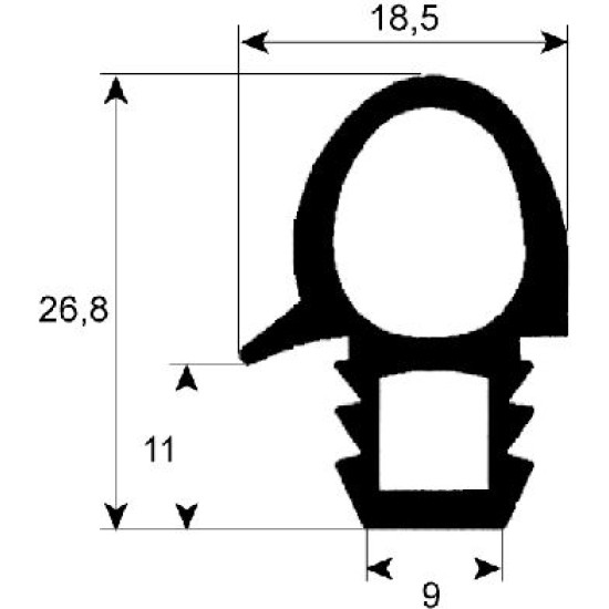 GASKET FOR OVEN DOOR 700x650 mm GASKET FOR OVEN DOOR 700x650 mm