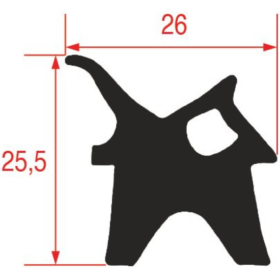 GASKET FOR OVEN DOOR 670x490 mm GASKET FOR OVEN DOOR 670x490 mm