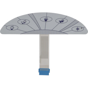PUSH-BUTTON PANEL MEMBRANE - 5 BUTTONS