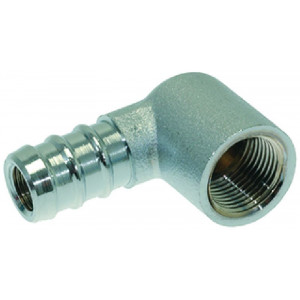 HOSE END FIT. NICKEL PLATED ELBOW 3/8