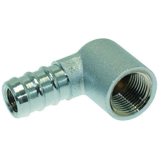 HOSE END FIT. NICKEL PLATED ELBOW 3/8 HOSE END FIT. NICKEL PLATED ELBOW 3/8