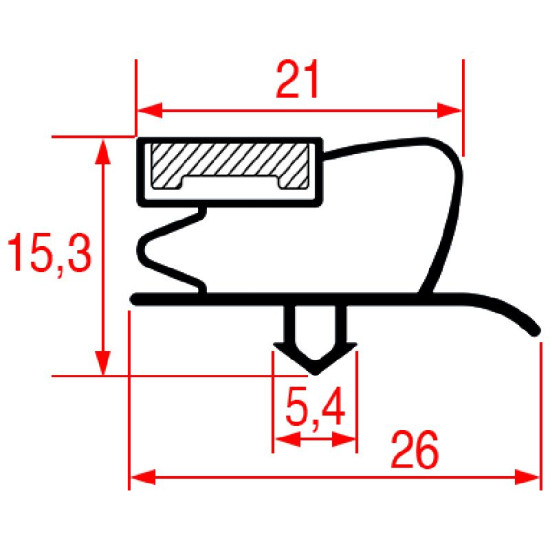 GASKET SNAP-IN 390x370 mm