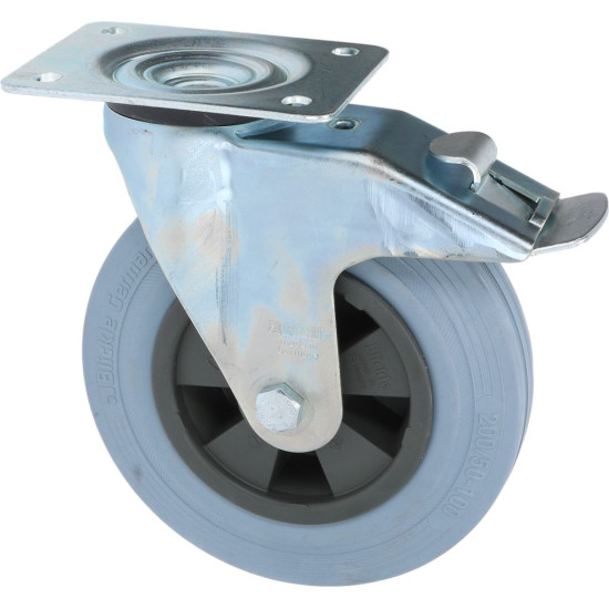 CASTOR SWIVEL PLATE WITH BRAKE CASTOR SWIVEL PLATE WITH BRAKE