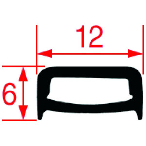 DOOR GASKET 3 SIDES 480x565x480 mm