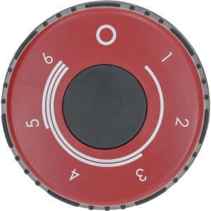 KNOB BLACK-RED ϕ 75 mm 0-6