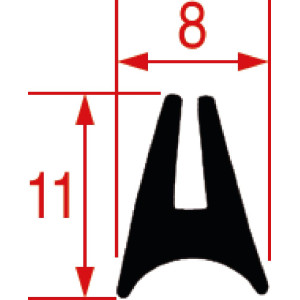 INTERNAL GASKET FOR OVEN GLASS 2400 mm