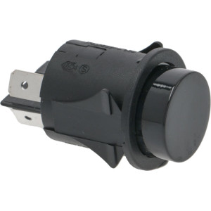 BUTTON UNIPOLAR BLACK 16A 250V