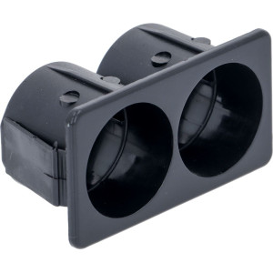 PUSH-BUTTON HOLDER BLACK 2 ROUND BUTTONS