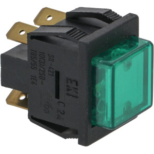 PUSH-BUTTON BIPOLAR GREEN 16A 250V